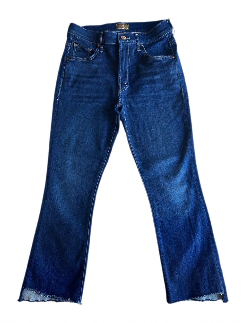 MOTHER Petites The Lil’ Insider Crop Step Fray Jeans Off Limits Size 27